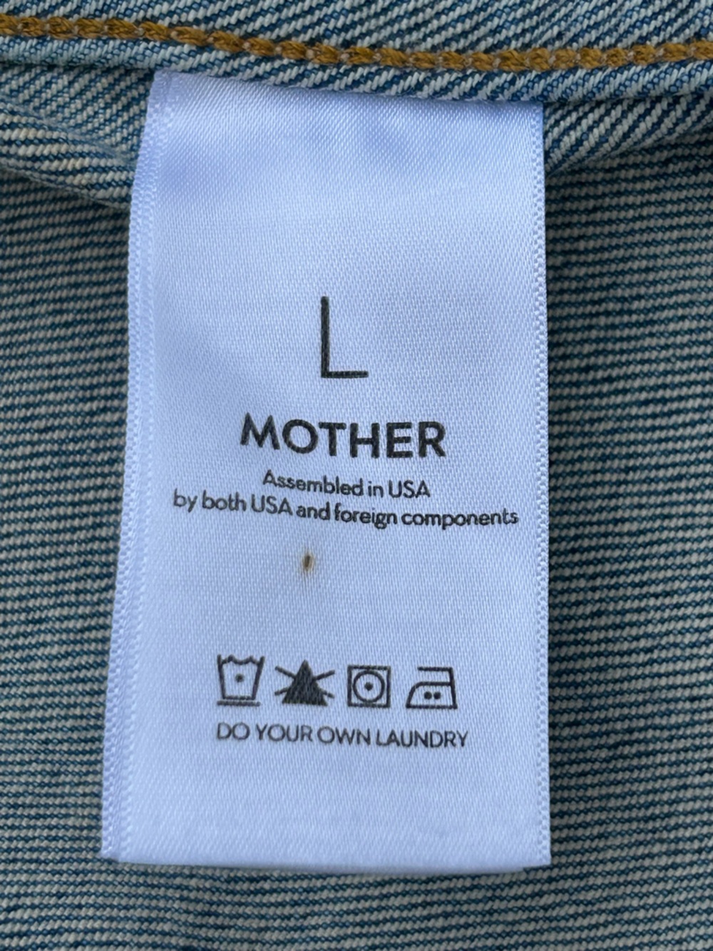 MOTHER Rootin Tootin Denim Jacket in Horsin Around Trucker Jean Jacket Large - Picture 11 of 16